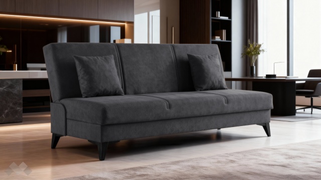 Клик-клак канапе Мерит триместни сив