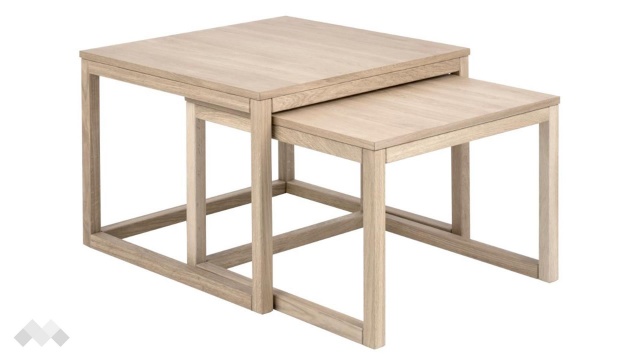 Холна маса Корнус комплект маси светъл дъб - МебелМаг Холна маса Корнус комплект маси светъл дъб