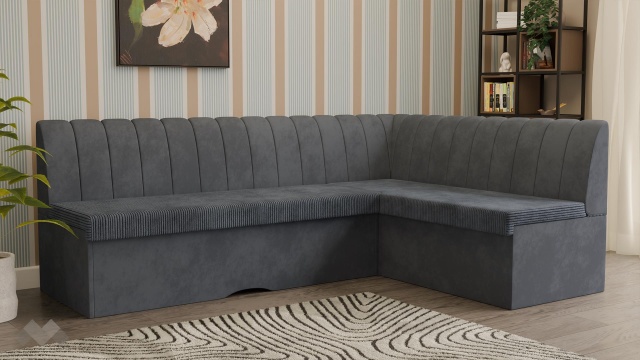 Кухненски ъгъл Кариби с посока сив