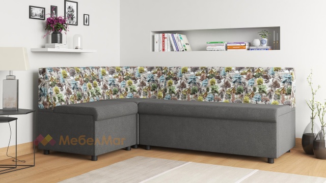 Кухненски ъгъл Ясен универсален сив - МебелМаг Кухненски ъгъл Ясен универсален сив