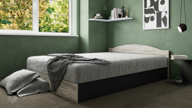 Легло 144/190 Спирит с включен матрак Бонел 144/190 малта с антрацит - МебелМаг Легло 144/190 Спирит с включен матрак Бонел 144/190 малта с антрацит