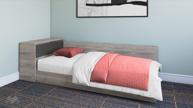 Мини приста с ракла 82/190 Спирит с включен матрак Бонел 82/190 малта с антрацит - МебелМаг Мини приста с ракла 82/190 Спирит с включен матрак Бонел 82/190 малта с антрацит