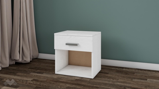 Нощен шкаф Арго бял фладер