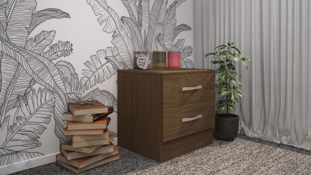 Нощен шкаф Диди орех адмирал