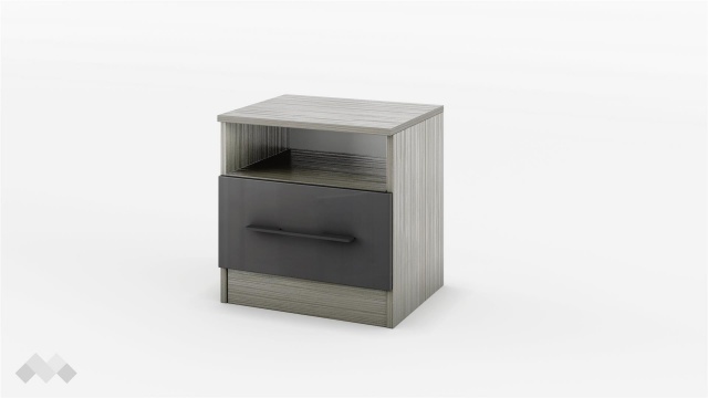 Нощен шкаф Маями кварц с антрацит гланц