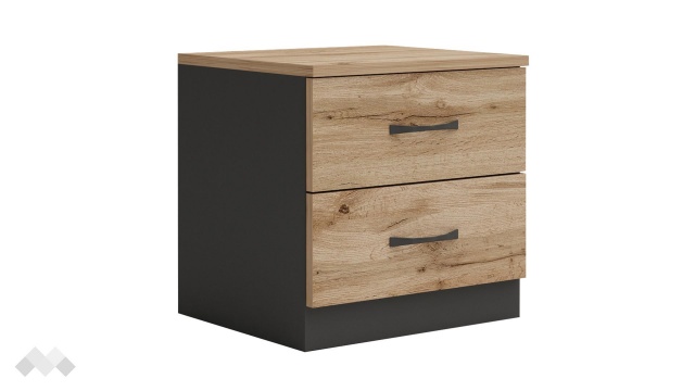 Нощен шкаф Галати дъб вотан светъл с антрацит