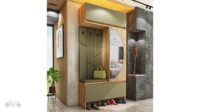 Портманто Торо дъб евок с маслина - МебелМаг Портманто Торо дъб евок с маслина