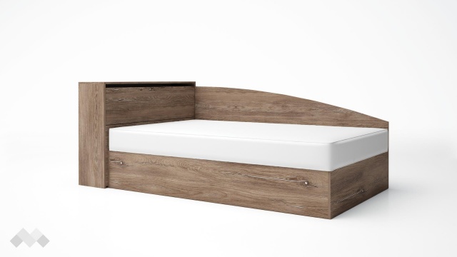 Приста с ракла 120/190 Борей с включен матрак Бонел 120/190 браун силвърджак - МебелМаг Приста с ракла 120/190 Борей с включен матрак Бонел 120/190 браун силвърджак