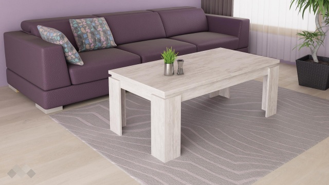 Холна маса Катрин разтегателни дъб бланко - МебелМаг Холна маса Катрин разтегателни дъб бланко