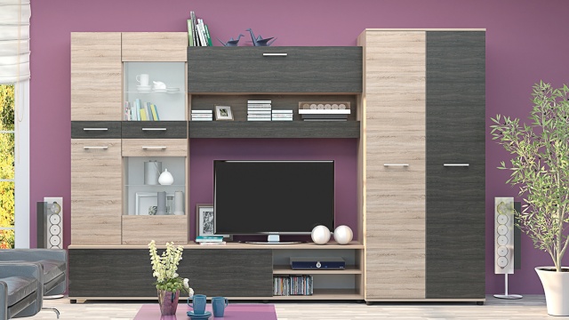 дъб сонома с дъб карбон