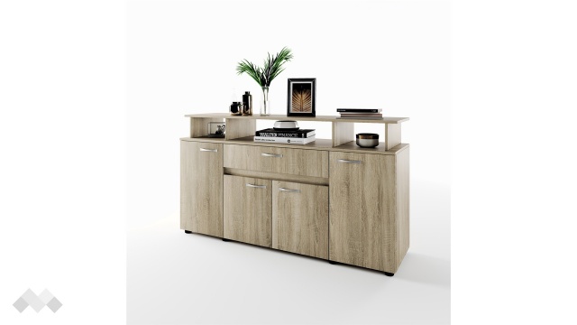 Скрин Лео тъмна сонома - МебелМаг Скрин Лео тъмна сонома