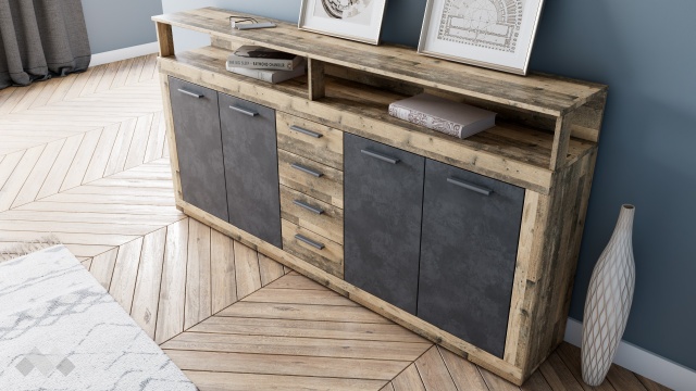 Скрин Луна светъл олд стайл с матера - МебелМаг Скрин Луна светъл олд стайл с матера