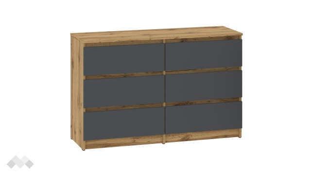 Скрин Никола златен дъб с антрацит - МебелМаг Скрин Никола златен дъб с антрацит