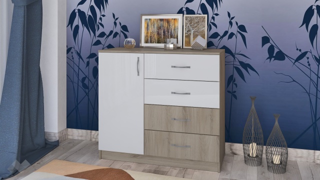 Скрин Норман сонома арвен с бял гланц