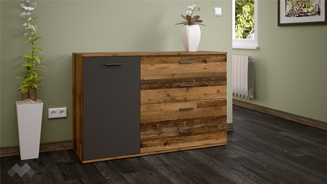 Скрин Лориен олд стайл с графит - МебелМаг Скрин Лориен олд стайл с графит