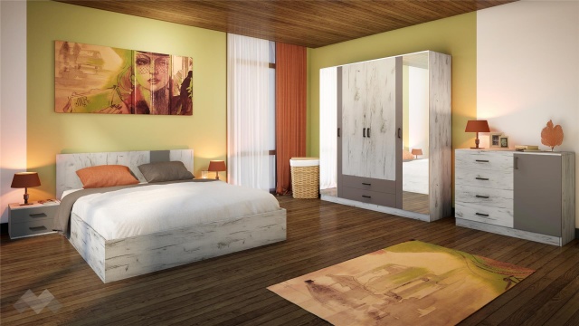 дъб крафт бял с базалт