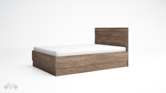 Спалня 140/200 Борей с включен матрак Бонел 140/200 браун силвърджак - МебелМаг Спалня 140/200 Борей с включен матрак Бонел 140/200 браун силвърджак