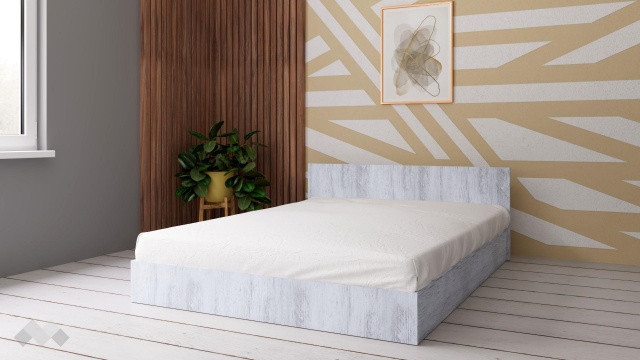 Спалня 144/190 №1 с включен матрак Бонел 144/190 дъб антик - МебелМаг Спалня 144/190 №1 с включен матрак Бонел 144/190 дъб антик