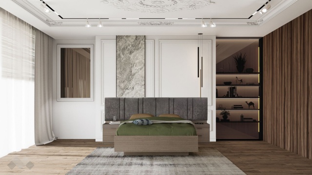 Спалня 160/200 Захир с включен матрак Бонел 160/200 мока с лате - МебелМаг Спалня 160/200 Захир с включен матрак Бонел 160/200 мока с лате