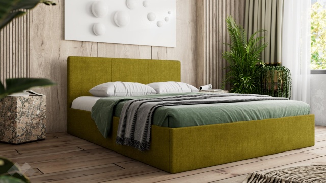 Тапицирана спалня 160/200 Алекса с включен матрак Бонел 160/200 зелен - МебелМаг Тапицирана спалня 160/200 Алекса с включен матрак Бонел 160/200 зелен