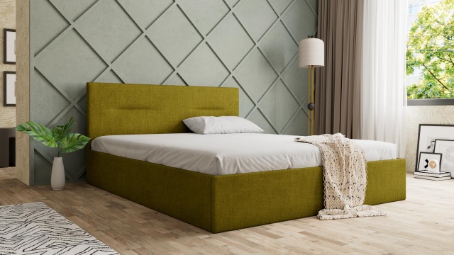 Тапицирана спалня 160/200 Фиорела с включен матрак Бонел 160/200 зелен - МебелМаг Тапицирана спалня 160/200 Фиорела с включен матрак Бонел 160/200 зелен