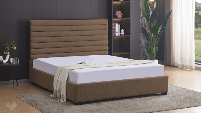 Тапицирана спалня 160/200 Зерина с включен матрак Sleep Nuvia 160/200 кафяв