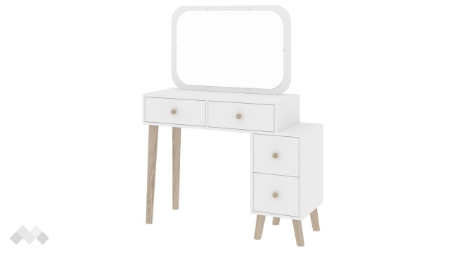 Тоалетка Аморе бял - МебелМаг Тоалетка Аморе бял