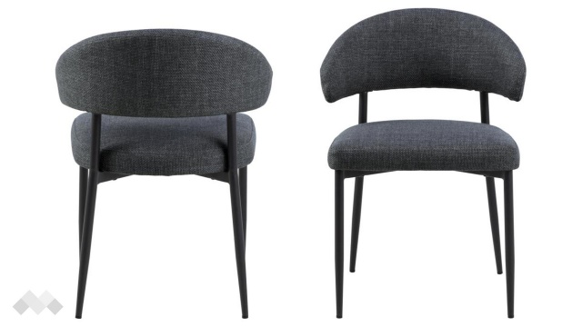 Трапезен стол Едина тъмно сив