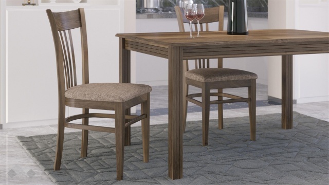 Трапезен стол Лора светъл орех - МебелМаг Трапезен стол Лора светъл орех