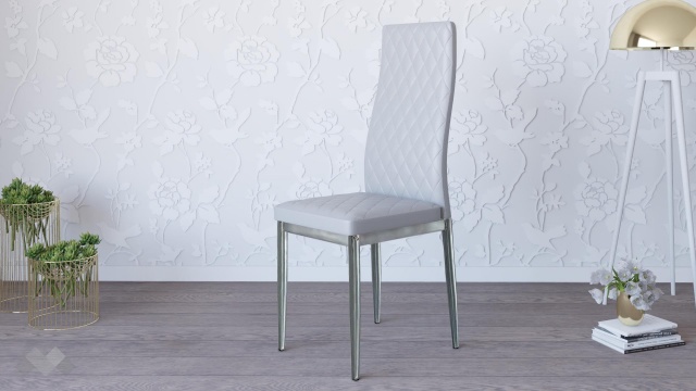 Трапезен стол Матеус сив - МебелМаг Трапезен стол Матеус сив