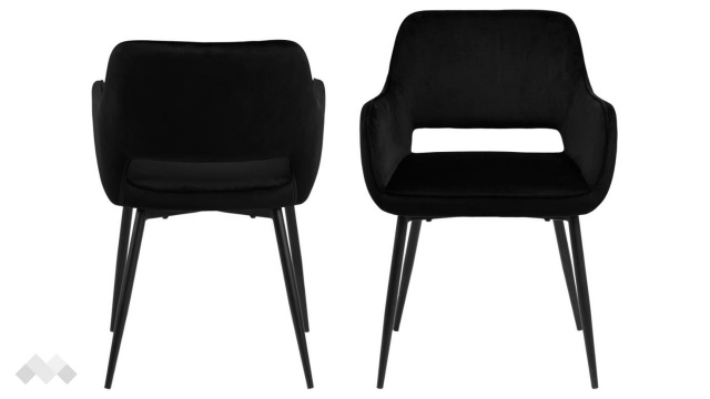 Трапезен стол Руби черен - МебелМаг Трапезен стол Руби черен