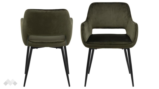 Трапезен стол Руби маслено зелен - МебелМаг Трапезен стол Руби маслено зелен