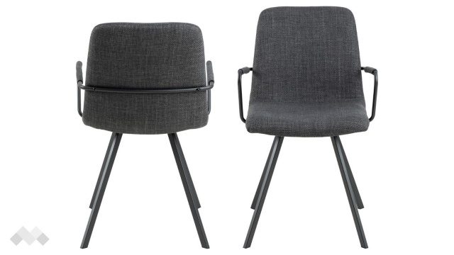 Трапезен стол Селина тъмно сив - МебелМаг Трапезен стол Селина тъмно сив