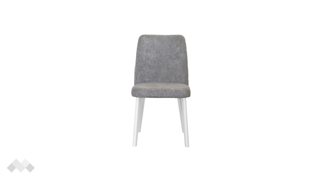 Трапезен стол Теа сив с бяло