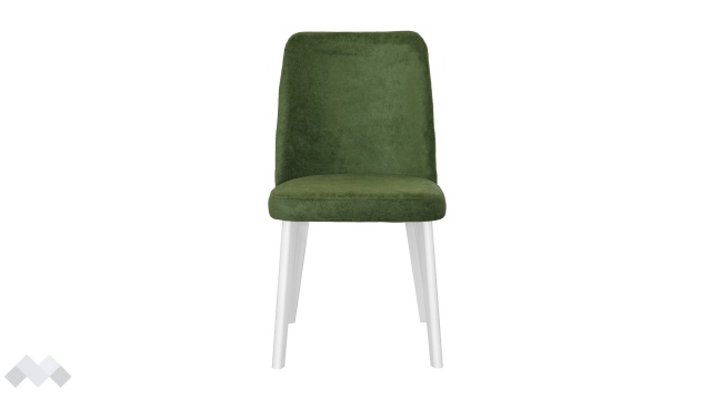 Трапезен стол Теа зелен с бяло - МебелМаг Трапезен стол Теа зелен с бяло