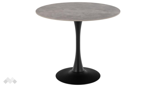 Трапезна маса Малта неразтегателни сив с черно