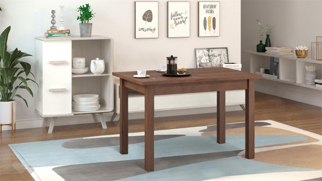 Трапезна маса Нати M разтегателни орех - МебелМаг Трапезна маса Нати M разтегателни орех