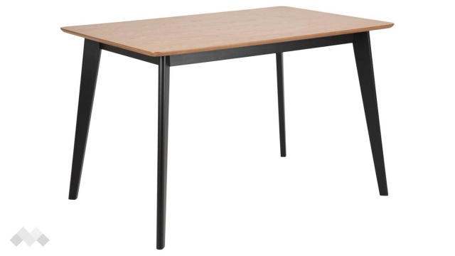 Трапезна маса Роксби неразтегателни дъб натурал с черно