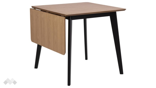 Трапезна маса Роксби разтегателни дъб натурал с черно