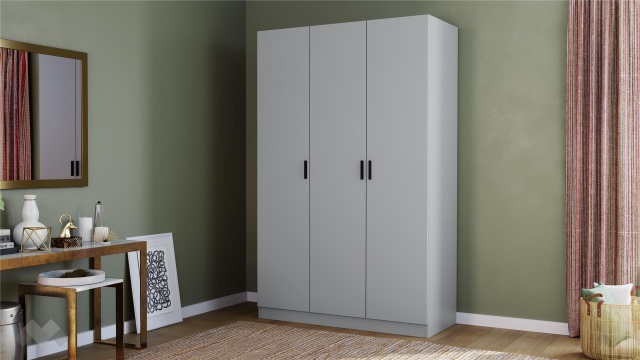 Гардероб Скай трикрилни нардо сив - МебелМаг Гардероб Скай трикрилни нардо сив