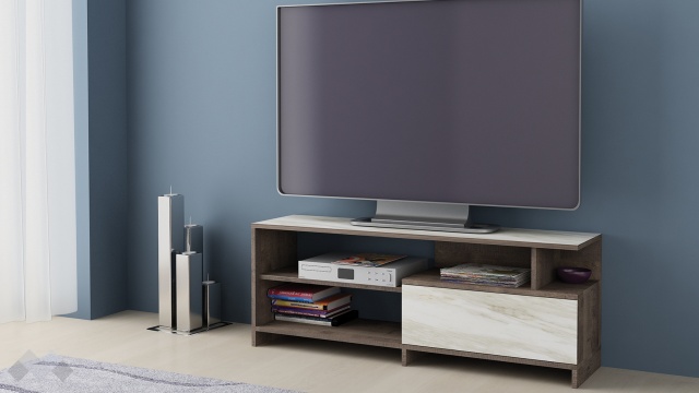 колониален дъб с бял мрамор