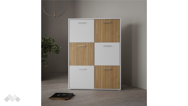 Скрин Куадро бял с дъб