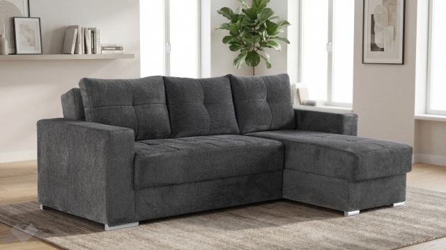 Ъглов диван Алтеа универсален ъгъл графит