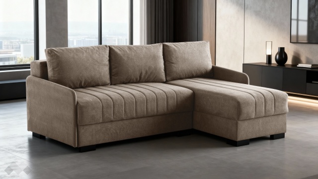 Ъглов диван Бета универсален ъгъл кафяв