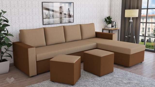 бежов с кафяво