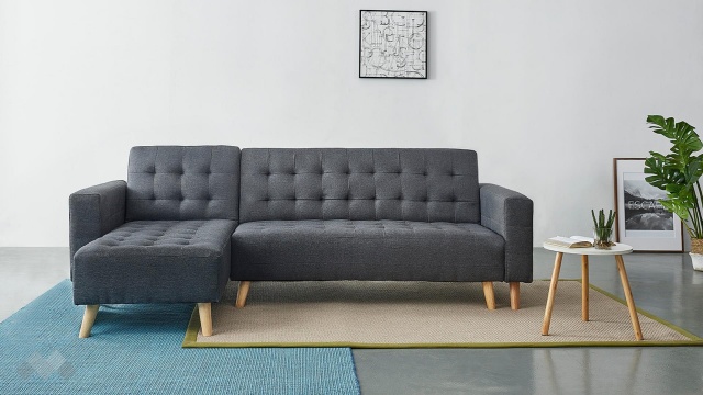 Ъглов диван Ериксън универсален ъгъл графит