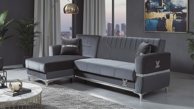 Ъглов диван Верино универсален ъгъл сив - МебелМаг Ъглов диван Верино универсален ъгъл сив