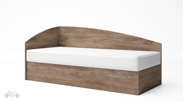 Ъглово легло 82/190 Борей с включен матрак Бонел 82/190 браун силвърджак - МебелМаг Ъглово легло 82/190 Борей с включен матрак Бонел 82/190 браун силвърджак