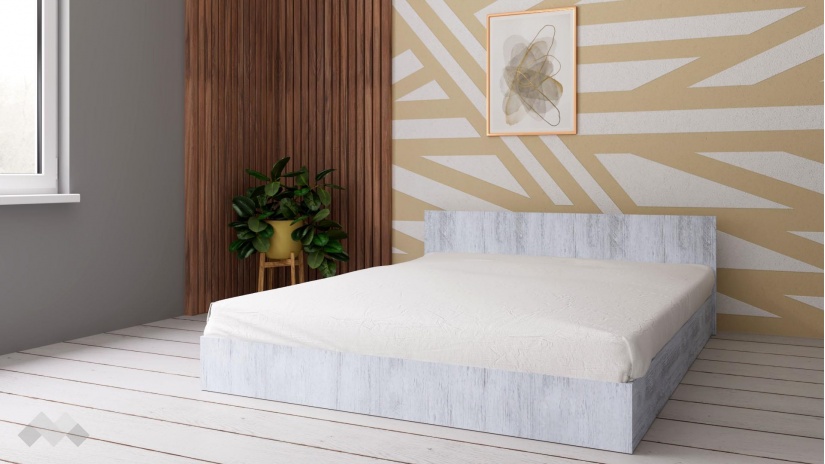 Спалня 160/200 №1 с включен матрак Бонел 160/200 дъб антик - изглед 1