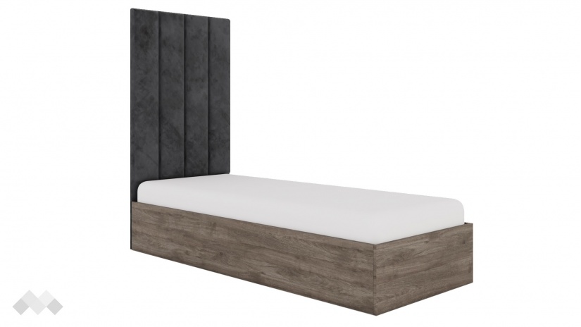 Легло 82/190 Комо орех селект тъмен - изглед 1 - МебелМаг Легло 82/190 Комо орех селект тъмен - изглед 1